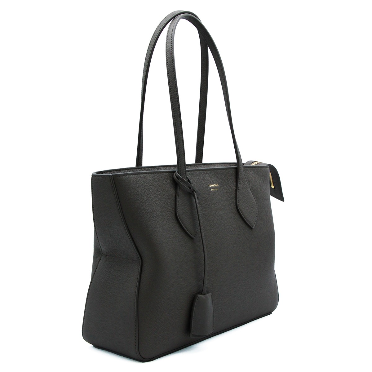 BLACK LEATHER STAR TOTE