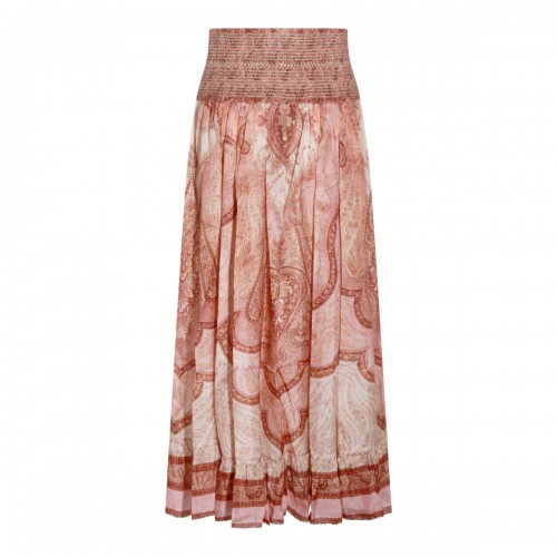 BURGUNDY SILK SKIRT 2