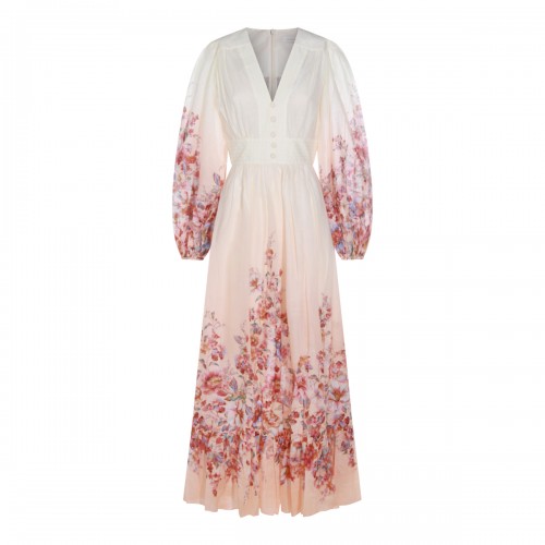 IVORY FLORAL COTTON DRESS