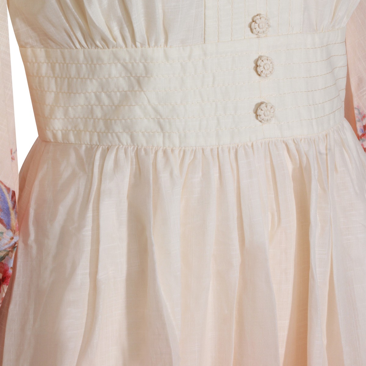 IVORY FLORAL COTTON DRESS