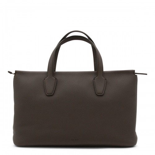 DEEP BROWN LEATHER MARCEL TOP HANDLE BAG