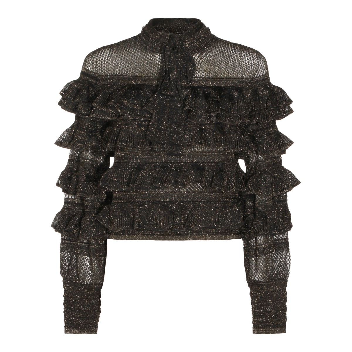 METALLIC BLACK COTTON TOP