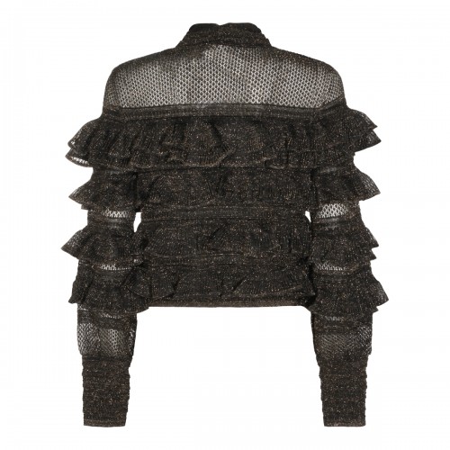 METALLIC BLACK COTTON TOP