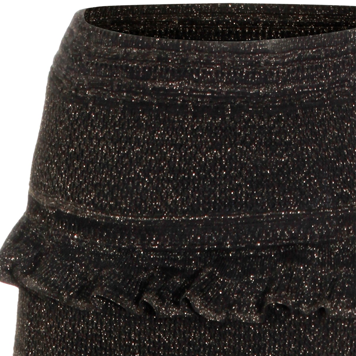 METALLIC BLACK COTTON SKIRT