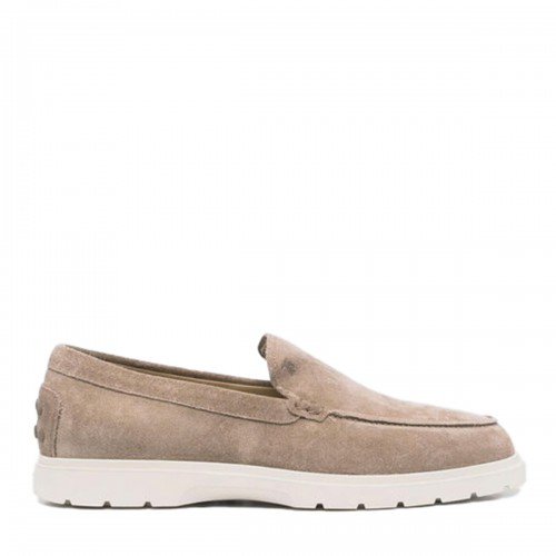 BEIGE SUEDE LOAFERS
