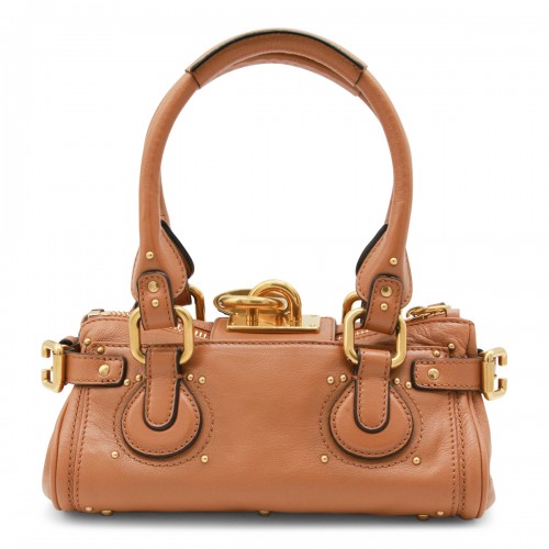 BROWN LEATHER PADDINGTON TOP HANDLE BAG