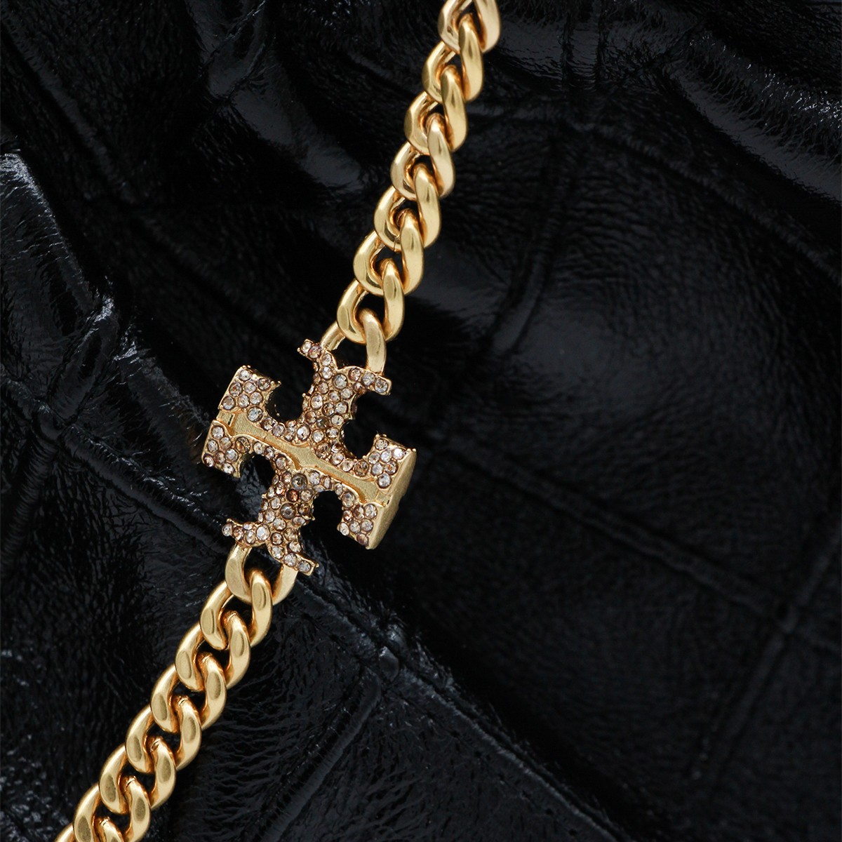 BLACK LEATHER CROSSBODY BAG