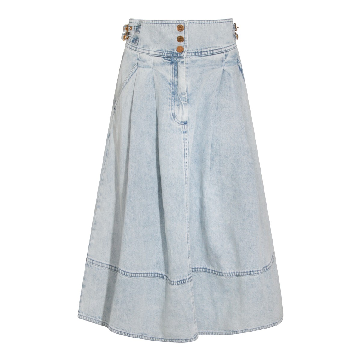 LIGHT BLUE COTTON SKIRT