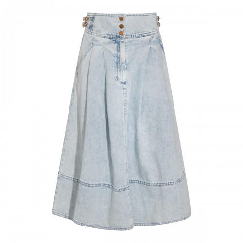 LIGHT BLUE COTTON SKIRT