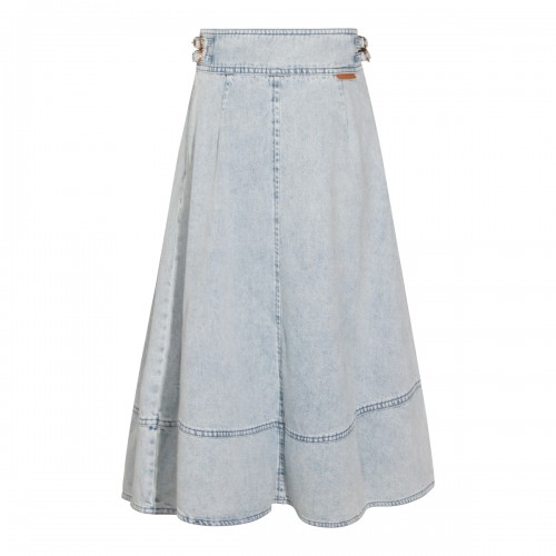 LIGHT BLUE COTTON SKIRT 2
