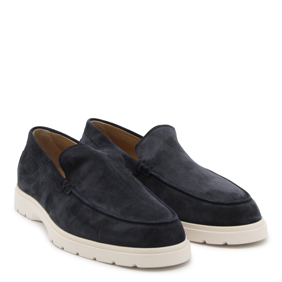 BLUE LEATHER LOAFERS