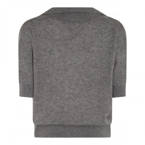 WARM GREY CASHMERE POLO SHIRT 2
