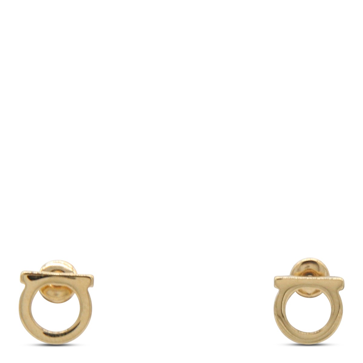 GOLD-TONE BRASS GANCINI EARRINGS