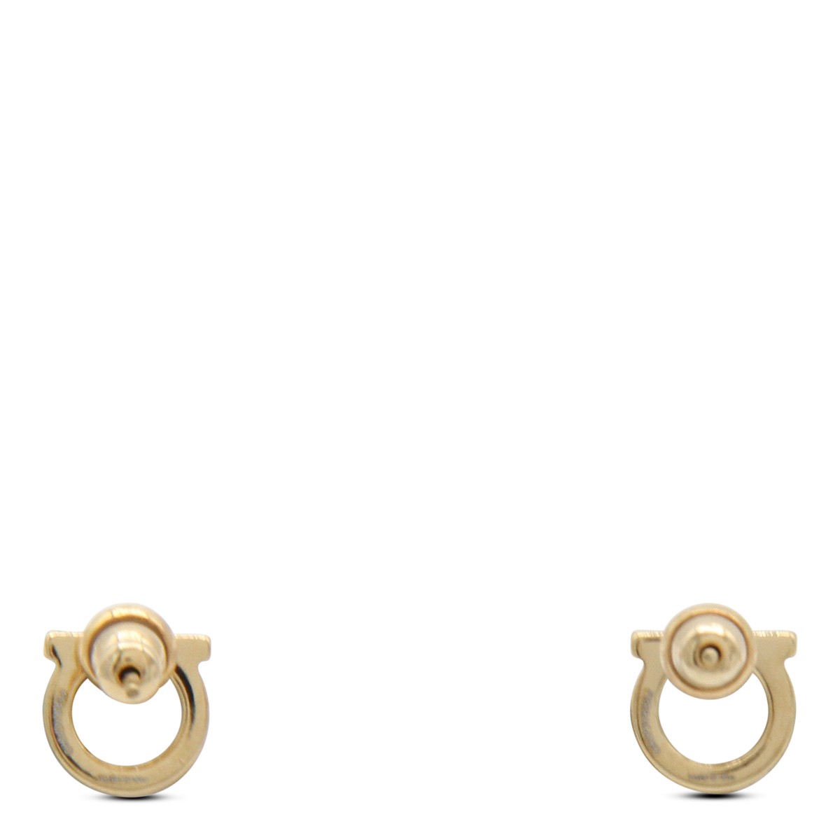 GOLD-TONE BRASS GANCINI EARRINGS
