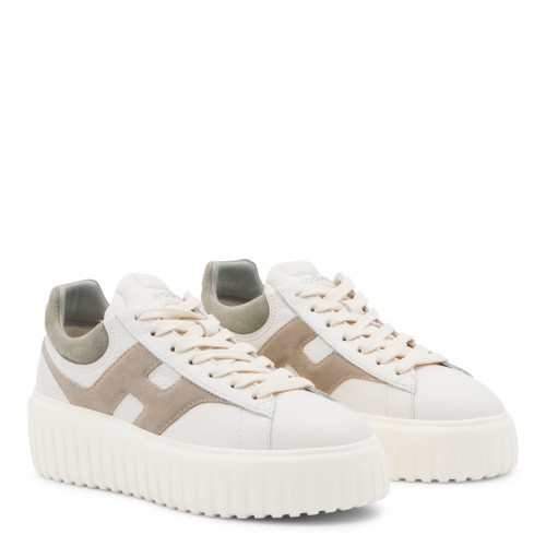 WHITE AND BEIGE LEATHER... 2