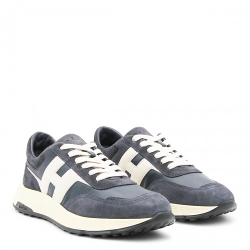 NAVY LEATHER SNEAKERS 2