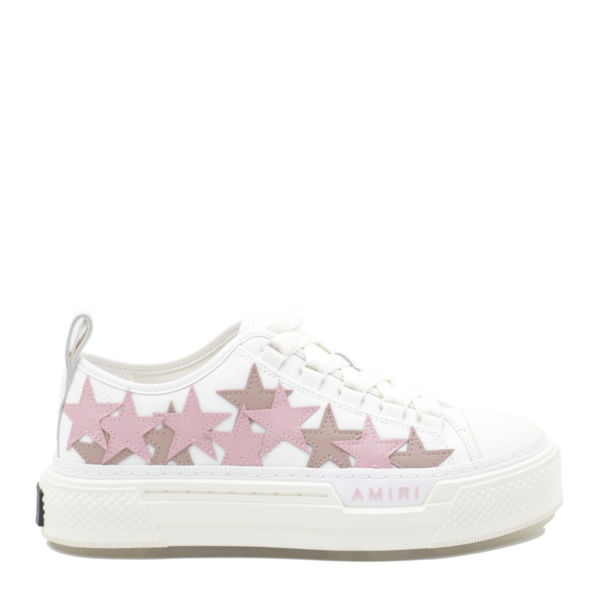 WHITE AND PINK LEATHER STARS COURT...