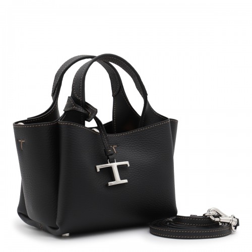 BLACK LEATHER TOTE 2