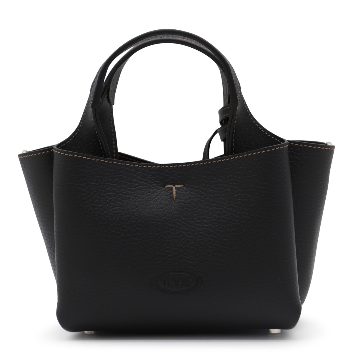 BLACK LEATHER TOTE