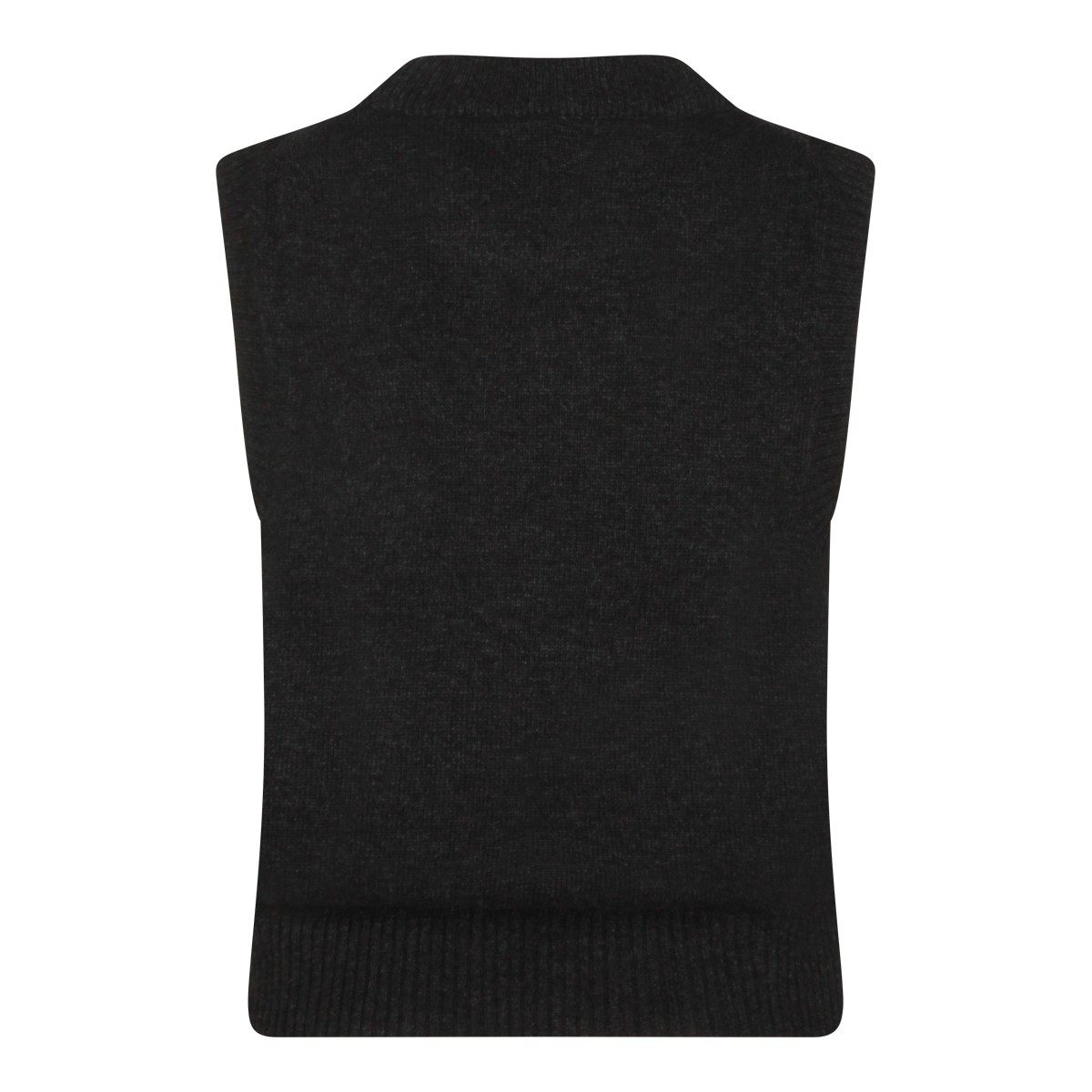 BLACK WOOL BLEND KNITWEAR