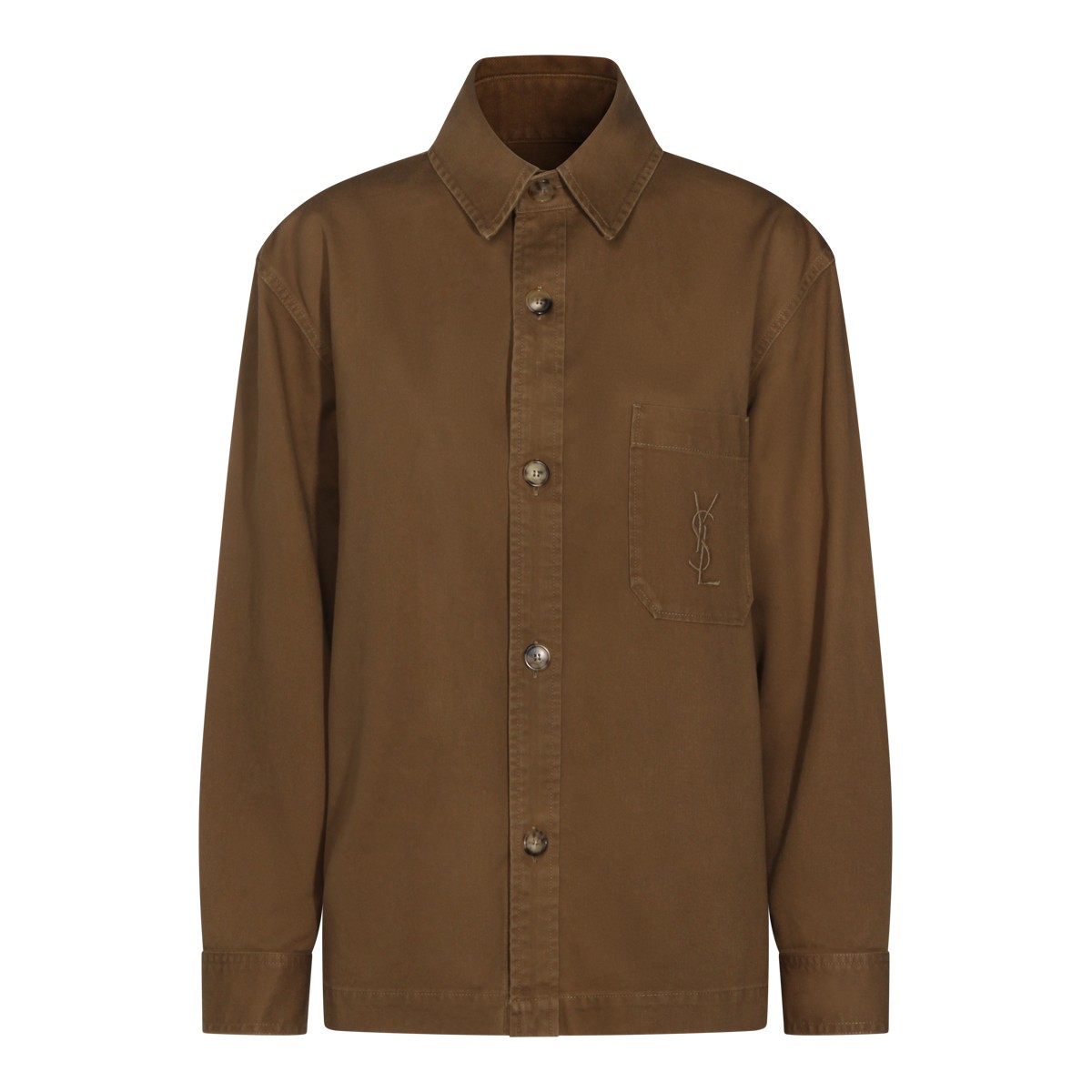 BROWN COTTON SHIRT