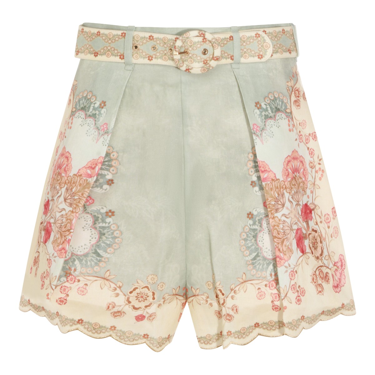 FLORAL LINEN SHORTS