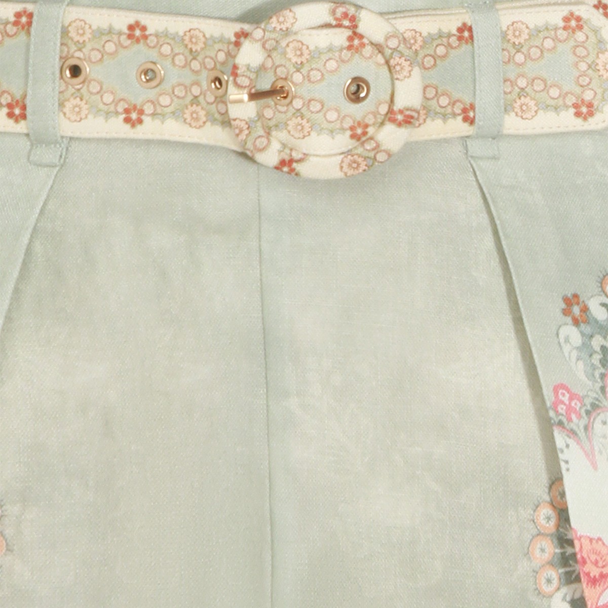 FLORAL LINEN SHORTS