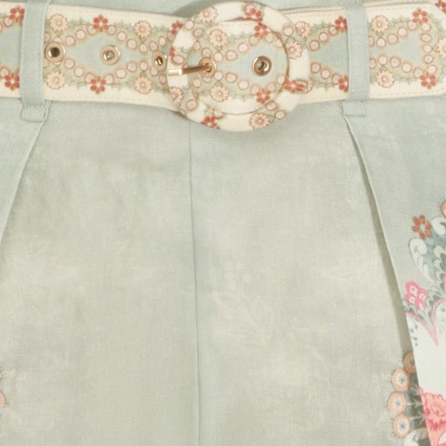 FLORAL LINEN SHORTS