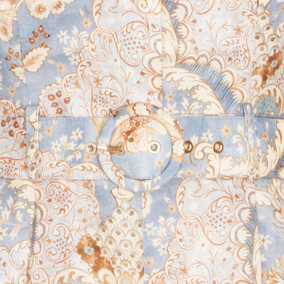 DAMASK DENIM LINEN JUMPSUIT