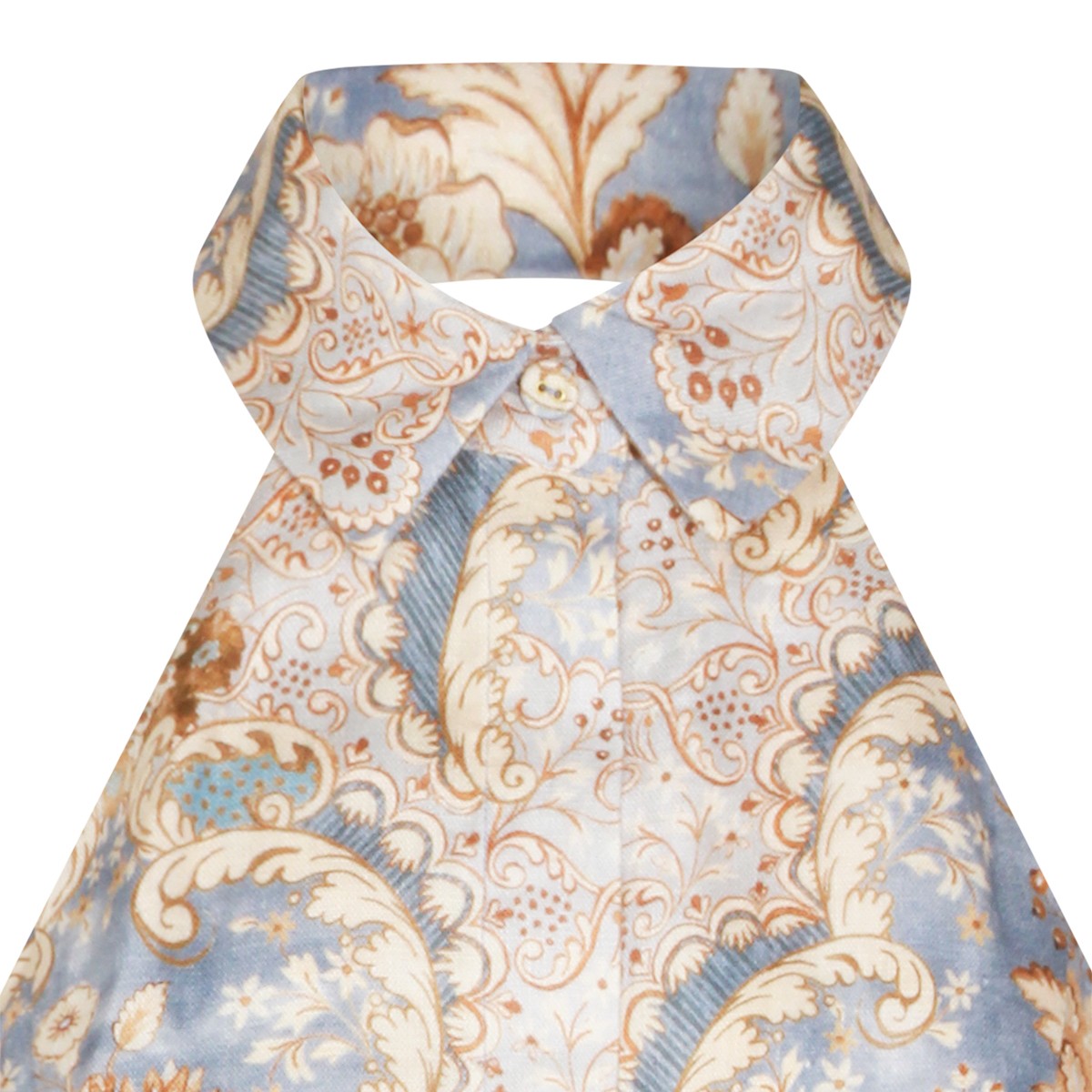 DAMASK DENIM LINEN JUMPSUIT