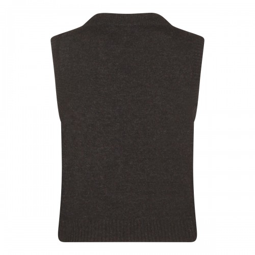 BLACK SAND WOOL BLEND KNITWEAR