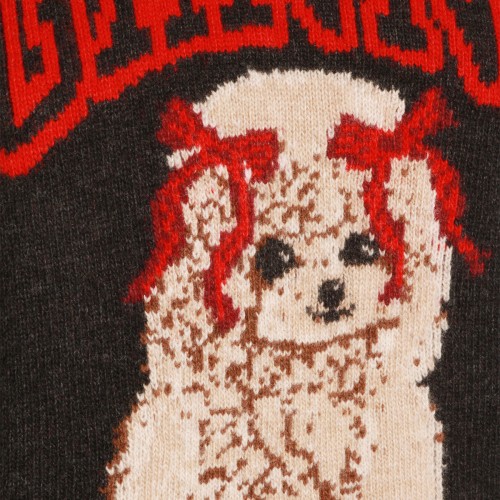 BLACK SAND WOOL BLEND KNITWEAR