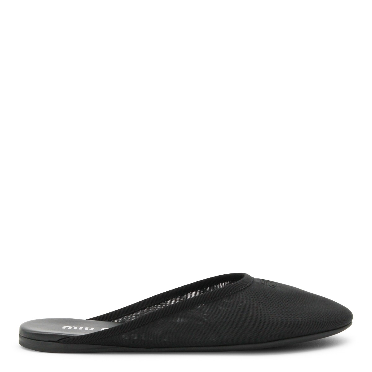 BLACK LEATHER FLATS