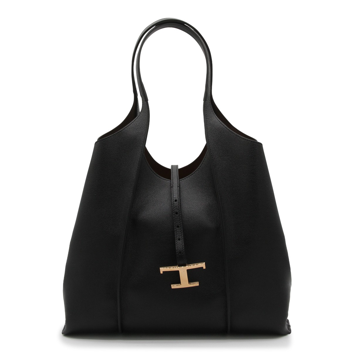 BLACK LEATHER TOTE BAG