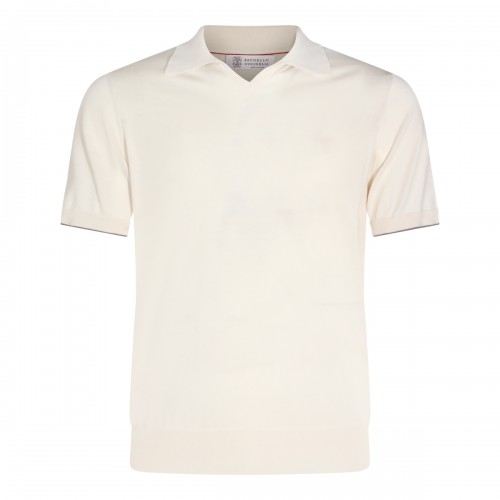 WHITE COTTON POLO SHIRT