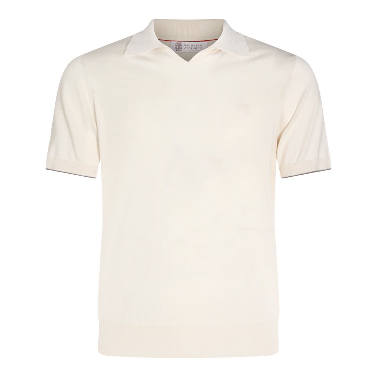 WHITE COTTON POLO SHIRT