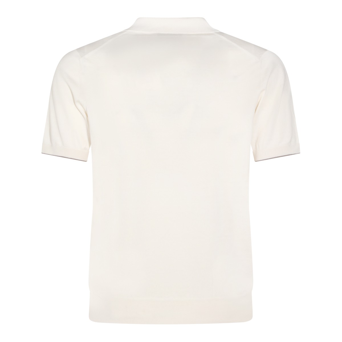 WHITE COTTON POLO SHIRT