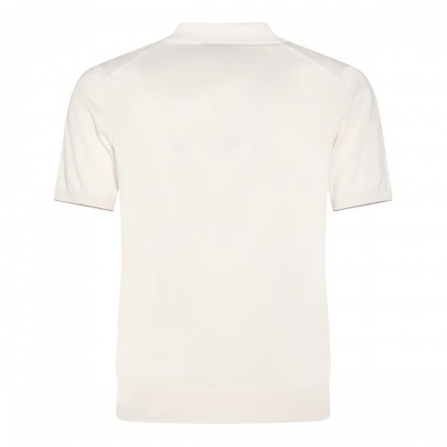 WHITE COTTON POLO SHIRT