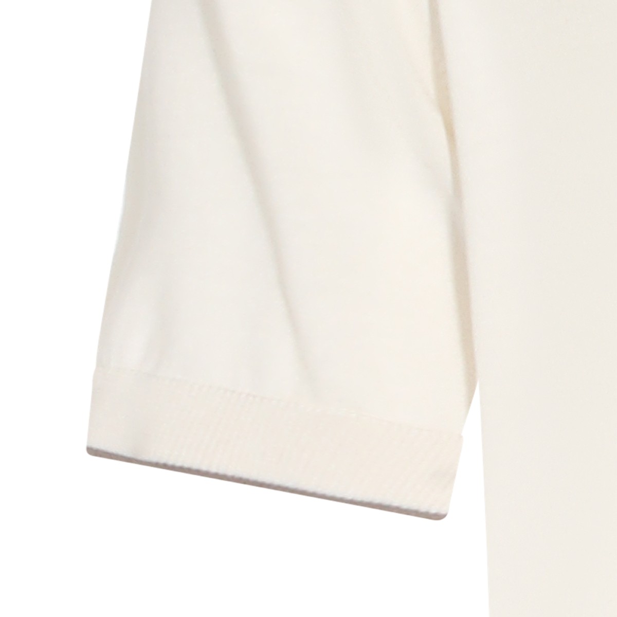 WHITE COTTON POLO SHIRT