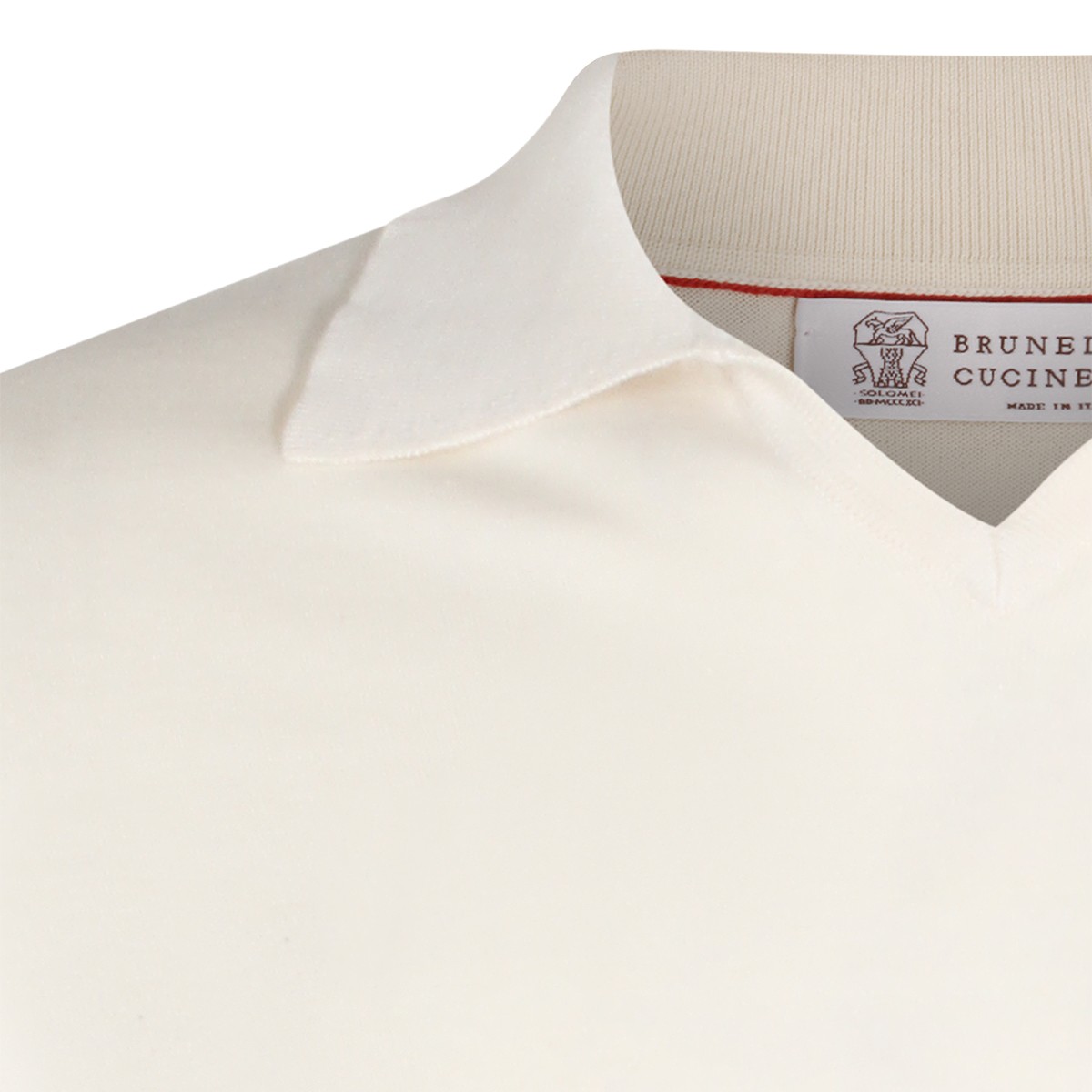 WHITE COTTON POLO SHIRT