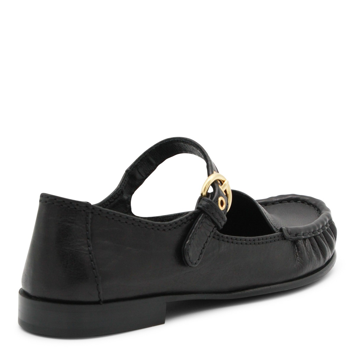 BLACK LEATHER LOAFERS