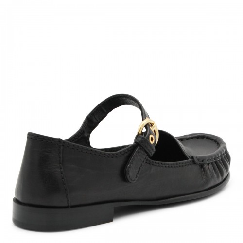 BLACK LEATHER LOAFERS