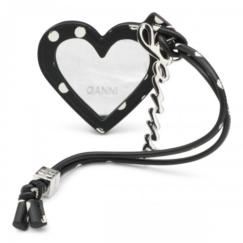 BLACK LEATHER KEYRING