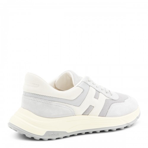 GREY LEATHER SNEAKERS