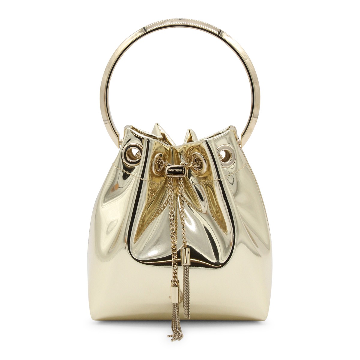GOLD LEATHER BON BON SATCHEL