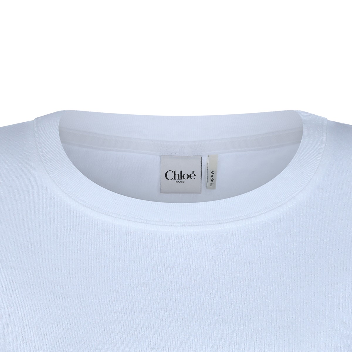 WHITE COTTON T-SHIRT