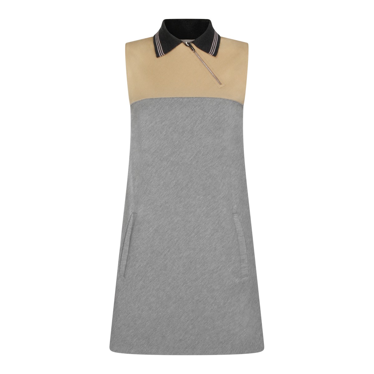 GREY AND CAMEL DRESS