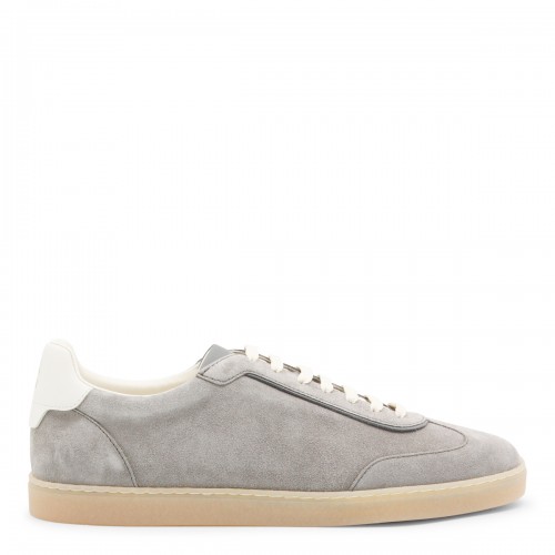 GREY LEATHER SNEAKERS