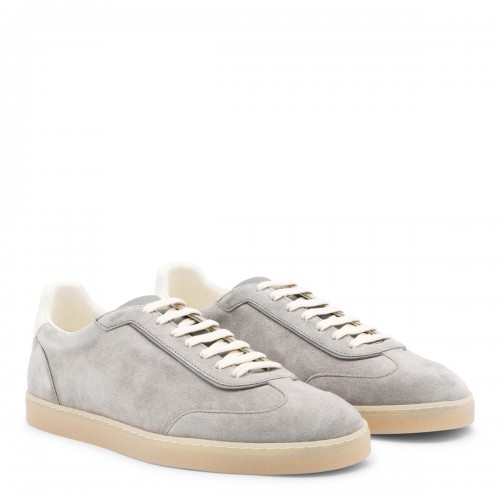 GREY LEATHER SNEAKERS