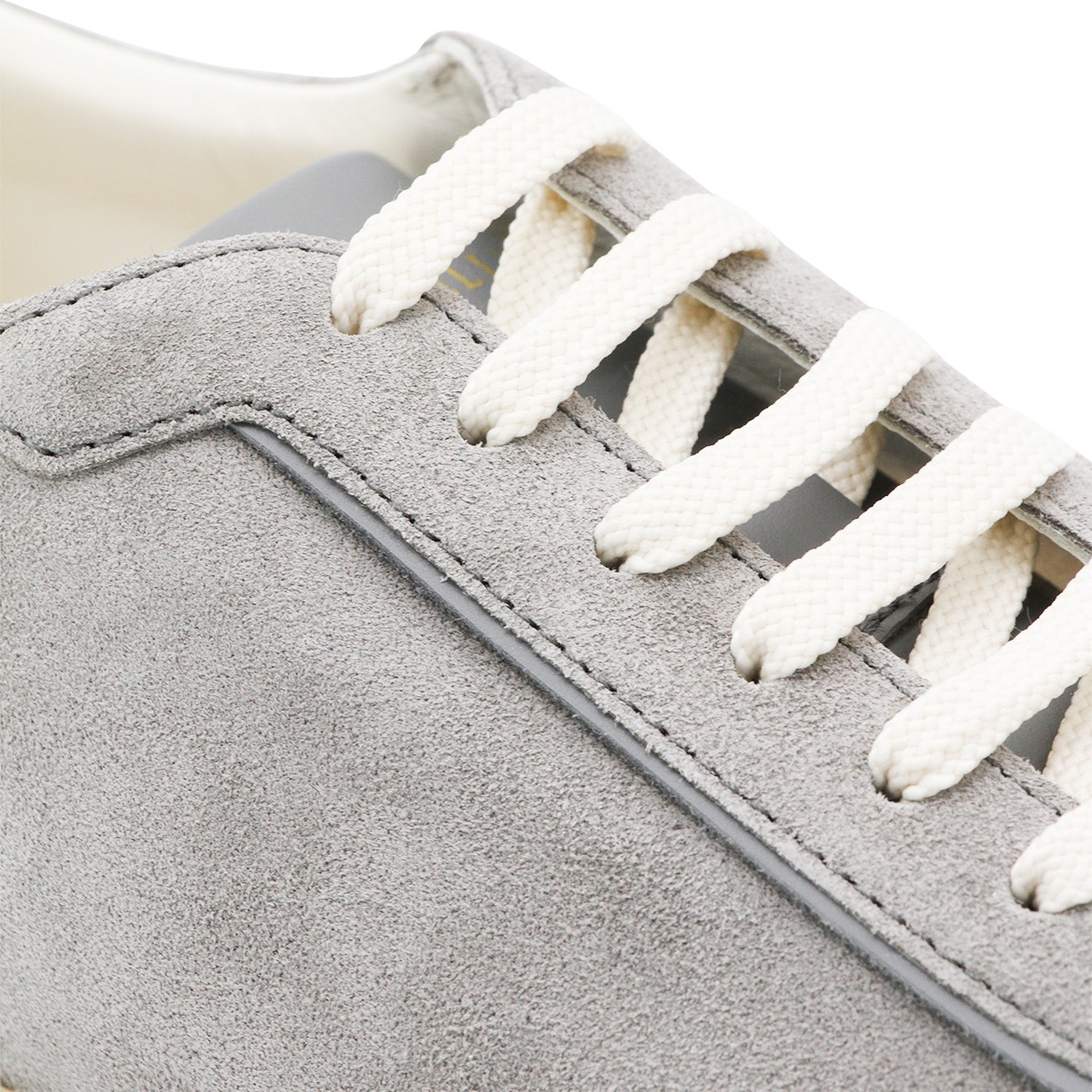 GREY LEATHER SNEAKERS
